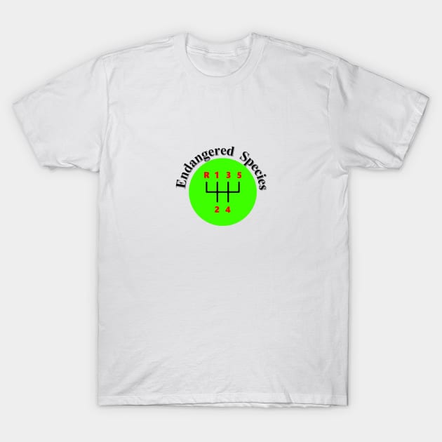 Endangered Species gear shift logo T-Shirt by etihi111@gmail.com